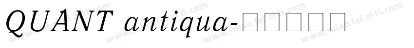 QUANT antiqua字体转换